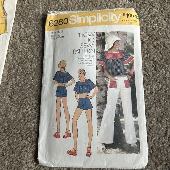 Vintage Lot Of 6 -1960s/1970s Simplicity Women’s Sewing Patterns & Cloth World - Picture 5 of 14